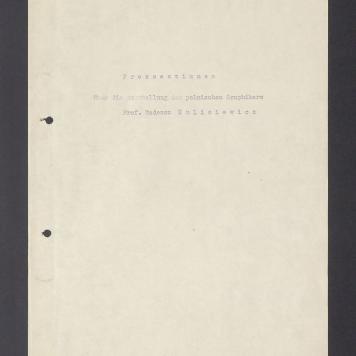 Pressestimmen uber die Ausstellung des polnischen Graphikers Prof. Tadeusz Kulisiewicz