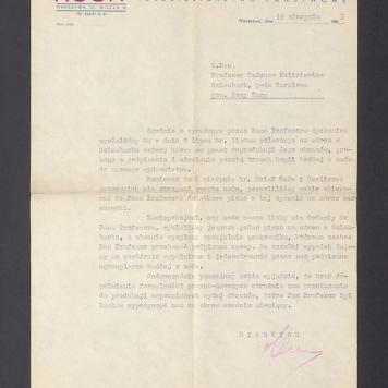 Zgodnie z wyrażonym przez Pana Profesora życzeniem wysłaliśmy [...]