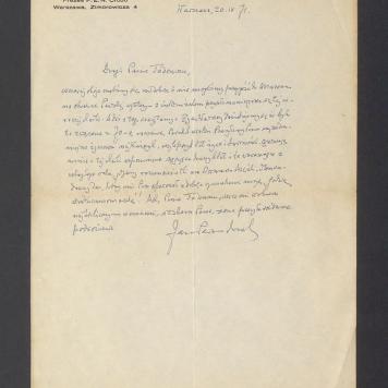 Drogi Panie Tadeuszu, wczoraj oboje czuliśmy się niedobrze [...]