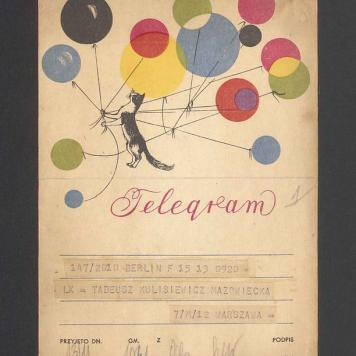 Telegram. Herzlichen Glueckwunsch zum Geburtstag [...]