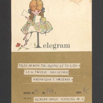 Telegram. Niech żyje budowniczy Polski Ludowej [...]