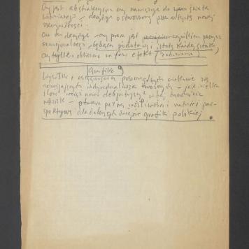 Notatka - przemyślenia o formie w sztuce nowoczesnej 