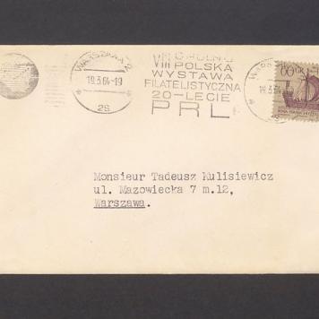 Koperta, nad. Eduardo Espinosa y Prieto, Embajador de Mexico