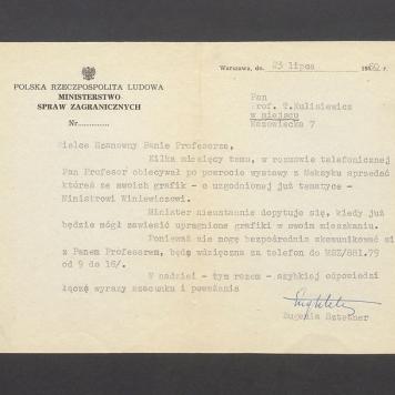 Wielce Szanowny Panie Profesorze, kilka miesięcy temu, w rozmowie telefonicznej [...]