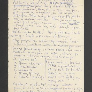 List (brudnopis) do Kathe
