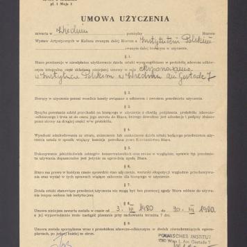 Umowa użyczenia dzieł sztuki