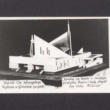 Projekt kościoła pw. Chrystusa Wieczystego Kapłana na Osiedlu Grunwaldzkim w Gnieźnie.