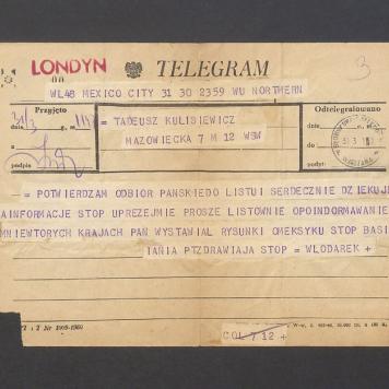 Potwierdzam odbiór pańskiego listu i serdecznie dziękuję za informację [...]