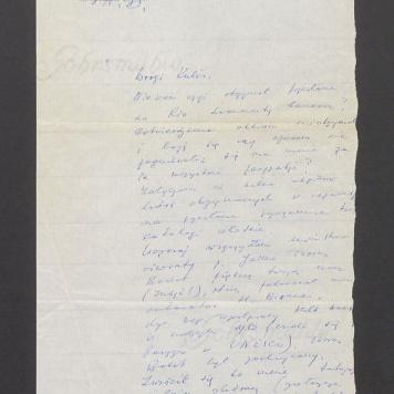 Drogi Kulis. Nie wiem czyś otrzymał [...]