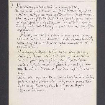 Przemówienie T. Kulisiewicza jako członka Stołecznej Rady Narodowej