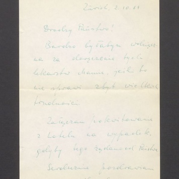 Drodzy Państwo! Bardzo byłabym wdzięczna za doręczenie tych lekarstw Mamie [...]