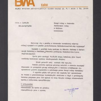 Zwracamy się z prośbą o dokonanie warunkowej odprawy celnej rysunków i grafik [...]