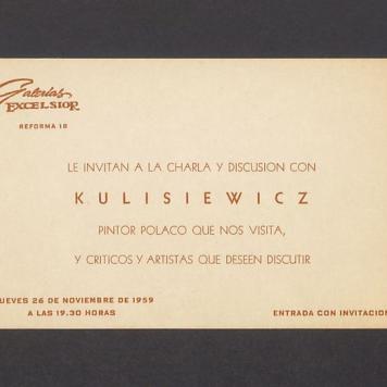 Le invitan a la charla y discusion con Kulisiewicz [...]