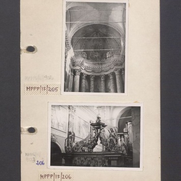 Wnętrze gnieźnieńskiej katedry. Połowa kopuły absydy o wystroju barokowym.