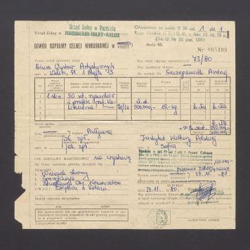 Dowód odprawy celnej warunkowej