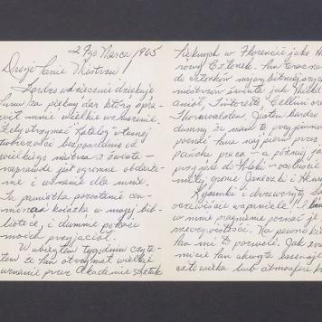 Drogi Panie Mistrzu! Bardzo wdzięcznie dziękuję Panu [...]