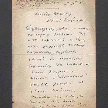 Wielce Szanowny Panie Profesorze, Dąbrowszczacy, którzy z okazji [...]