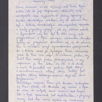 Szanowny Panie! Proszę darować mi, że zajmuję czas Pana [...]