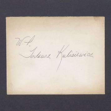 Koperta, adr. W. P.  Tadeusz Kulisiewicz