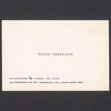 Wizytówka, Bruna Bozzolato