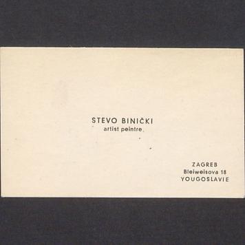 Wizytówka, Stevo Binicki