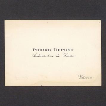 Wizytówka, Pierre Dupont