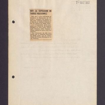 Hoy, la exposicion de Tadeuz Kulisiewicz