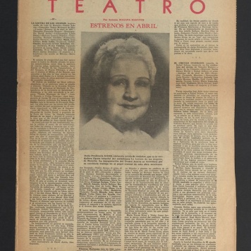 Teatro. Estrenos en Abril
