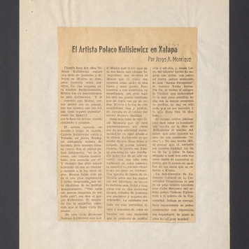 El Artista Polaco Kulisiewicz en Xalapa