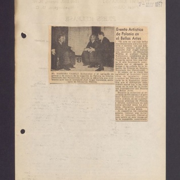 Evento Artistico de Polonia en el Bellas Artes