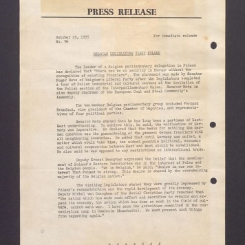 Relacja prasowa. Belgian legislators visit Poland