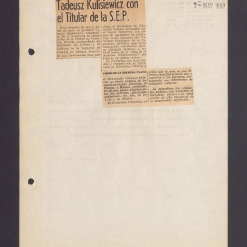 Tadeusz Kulisiewicz con el Titular de la S.E.P.