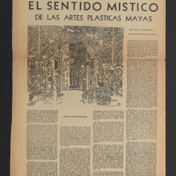 El sentido mistico de las artes plasticas mayas