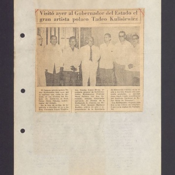 Visito ayer al Gobernador del Estado el gran artista polaco Tadeo Kulisiewicz