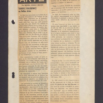 Tadeusz Kulisiewicz en Bellas Artes