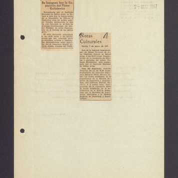 Se Inaugura hoy la Exposicion del Pintor Kulisiewicz