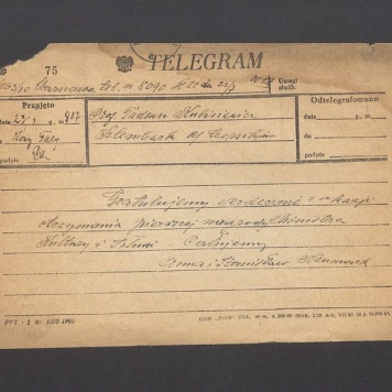 Telegram. Gratulujemy serdecznie z okazji otrzymania pierwszej nagrody (...)