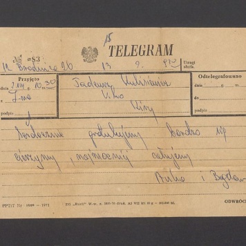 Telegram. Serdecznie gratulujemy bardzo się cieszymy [...]