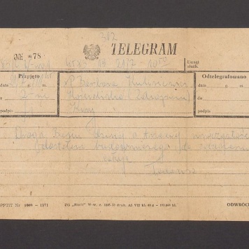 Telegram. Droga Basiu dzisiaj o trzeciej [...]