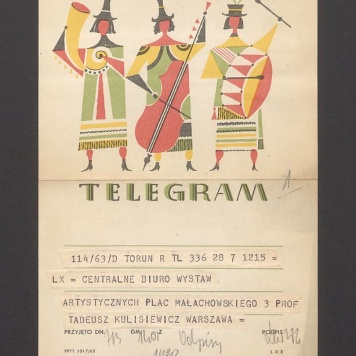 Telegram. Serdeczne gratulacje z okazji otwarcia wystawy