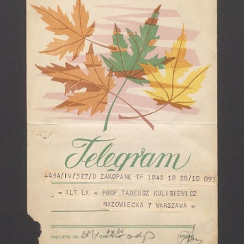 Telegram. Jak najlepsze życzenia powodzenia [...]