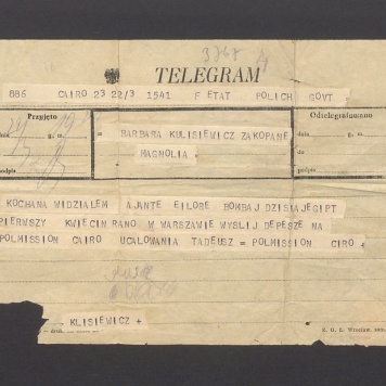 Telegram. Kochana widziałem [...]