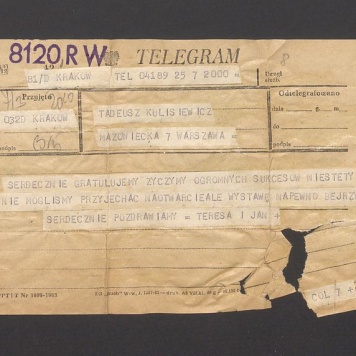 Telegram. Serdecznie gratulujemy życzymy ogromnych sukcesów