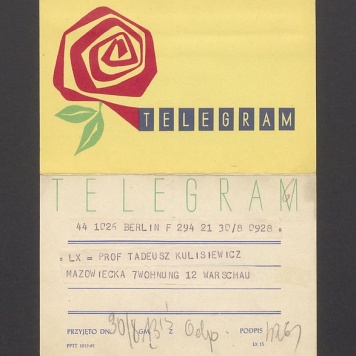 Telegram. Herzliche glueckwuensche zu der schoenen [...]