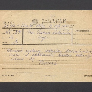 Telegram. Otwarcie wystawy zdaniem [...]