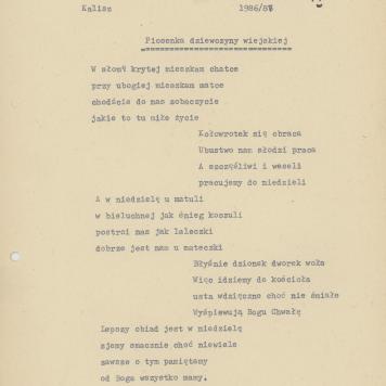 Piosenka dziewczyny wiejskiej