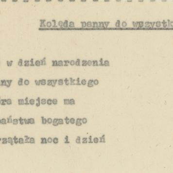 Kolęda panny do wszystkiego