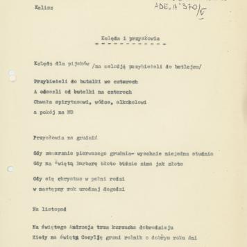 Kolęda i przysłowia