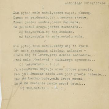 Nie pytaj mnie matuś - piosenka ludowa