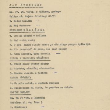 Lista piosenek - taśma 2